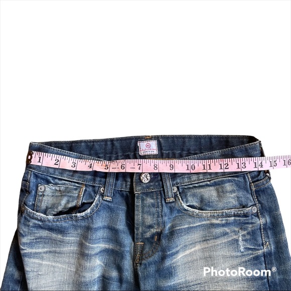 AG Distressed Straight Leg Button Fly Jeans with S925 Rivet. Made in USA - Picture 10 of 10